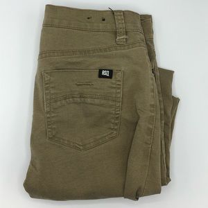 tan slim straight jeans